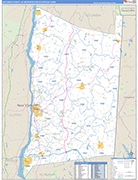 Dutchess County Metro Area Wall Map Basic Style